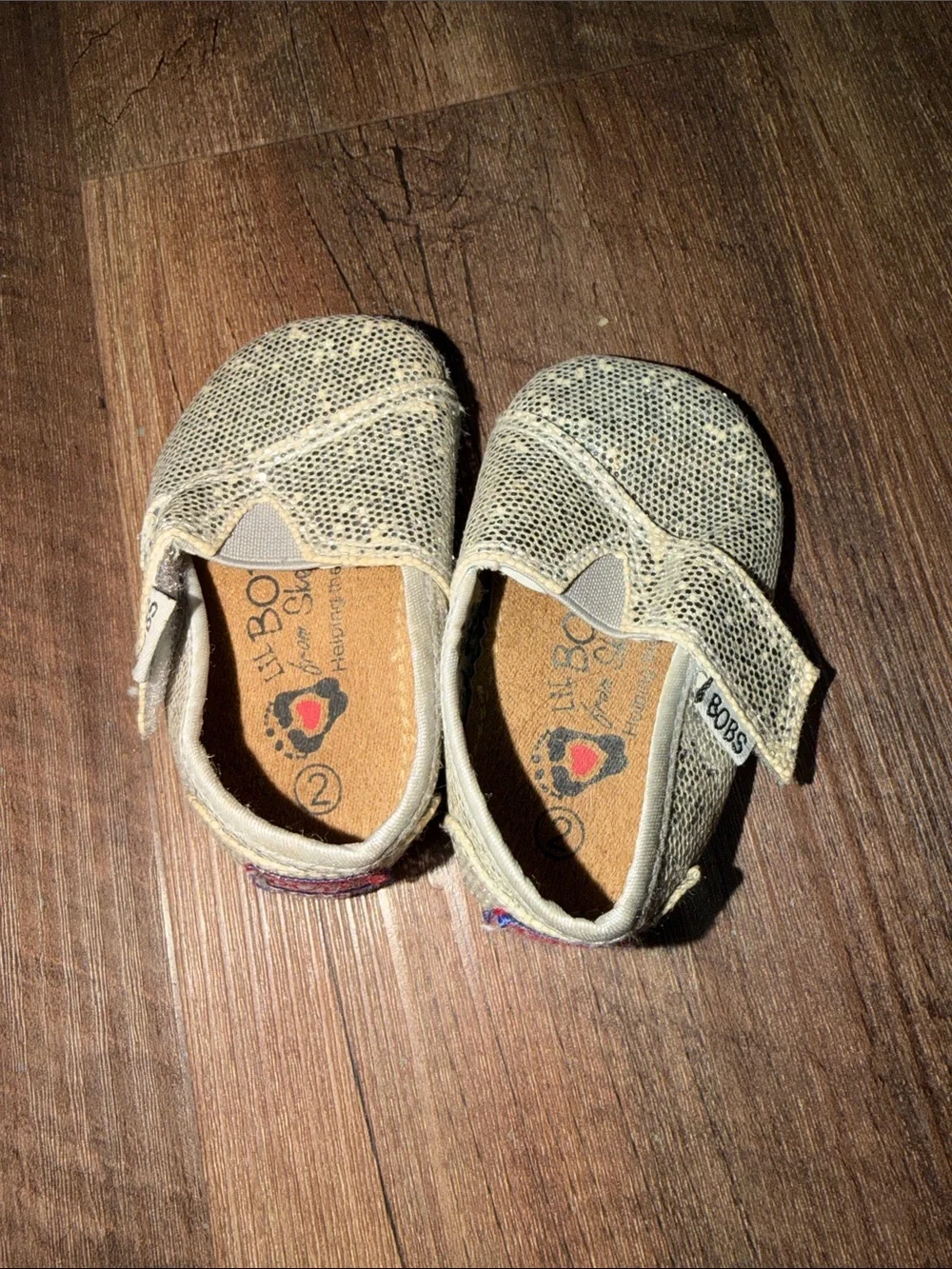 Baby Toms Silver Sparkle Shoes - Size 2